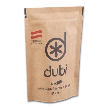 Dubi Aktivkohlefilter Ungebleicht 7mm