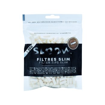 SLOOW Black Paper Filter Tips Slim