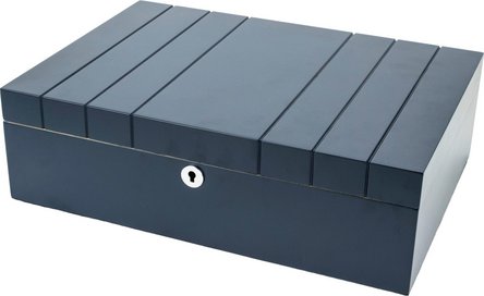 Humidor dunkelblau matt für ca. 30-40 Zigarren