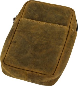 Passatore Pfeifen- Multifunktionstasche Leder  braun antik 3er