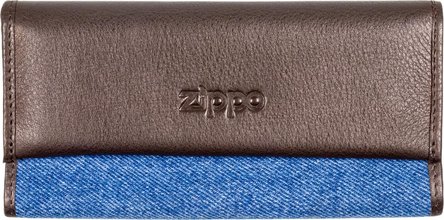 Zippo Drehertasche Jeans/Lederoptik Mocca
