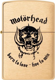 Zippo Messing gebürstet color Motörhead Born To Lose