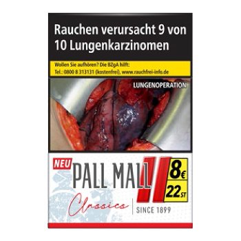 Pall Mall Classics Red XXL 8,00 Euro