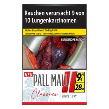 Pall Mall Classics Red Super 9,90 Euro