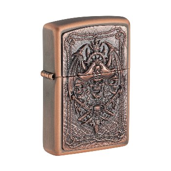 Zippo rustic bronze Pirate Skull Emblem Limited Edition
