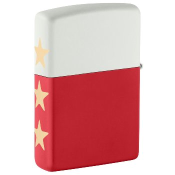 Zippo weiß/rot matt USA 250 Special Edition Bottom with Stars